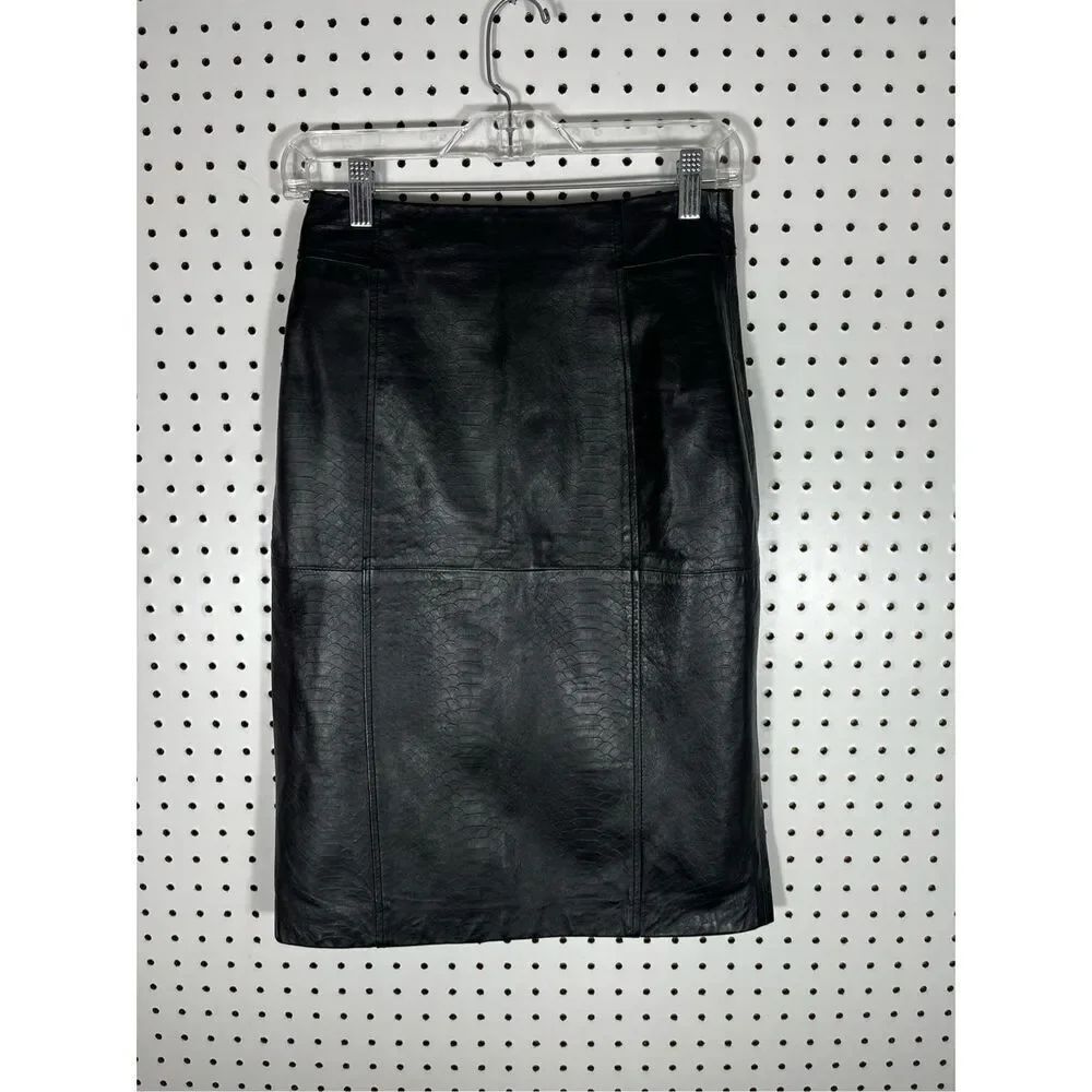 Halogen snakeskin leather skirt size 2P
